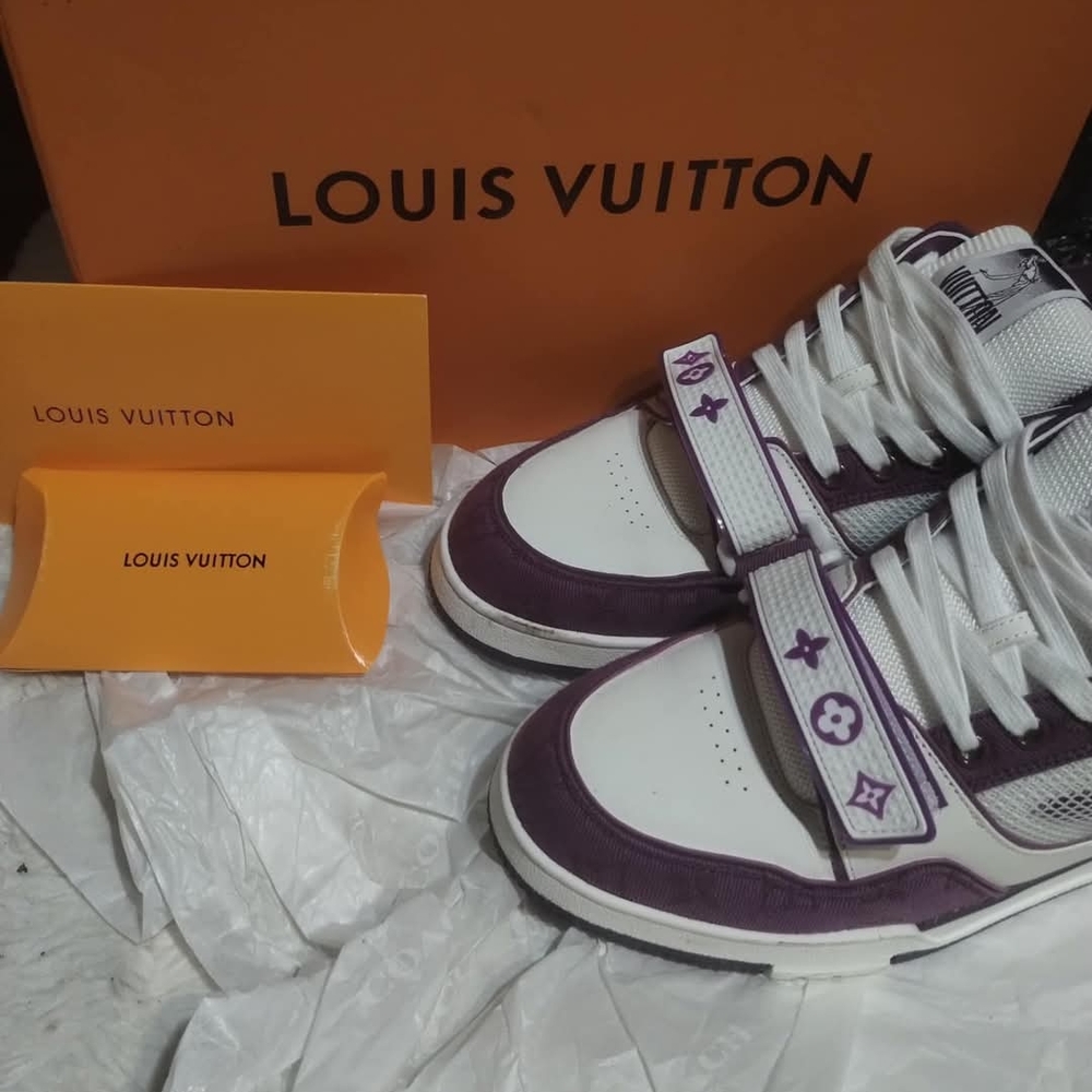 Louis Vuitton Purple and White Sneakers - Picture 6 of 6